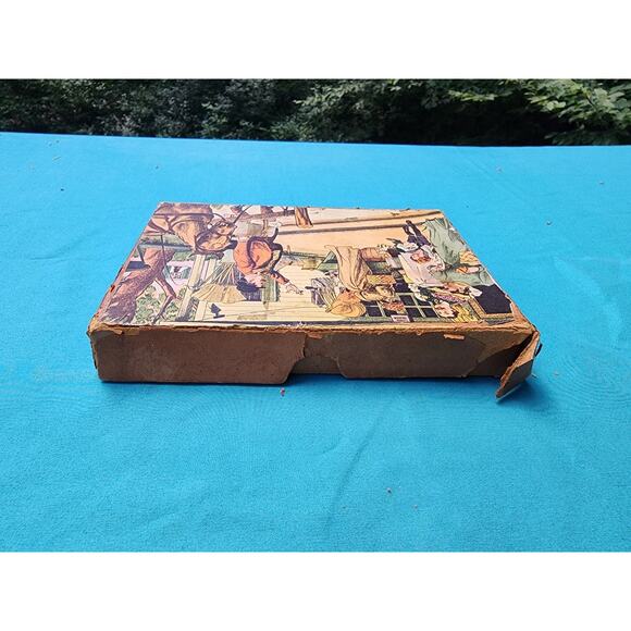 Antique 19th century victorian downtown Wood wooden jigsaw puzzle 1800s RARE - Picture 2 of 8